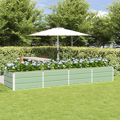 Planter Green 320 x 80 x 45 cm Steel