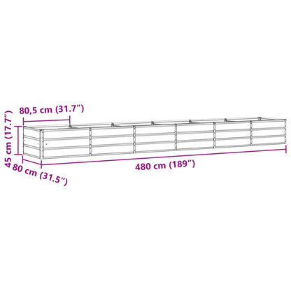 Planter Green 480 x 80 x 45 cm Steel