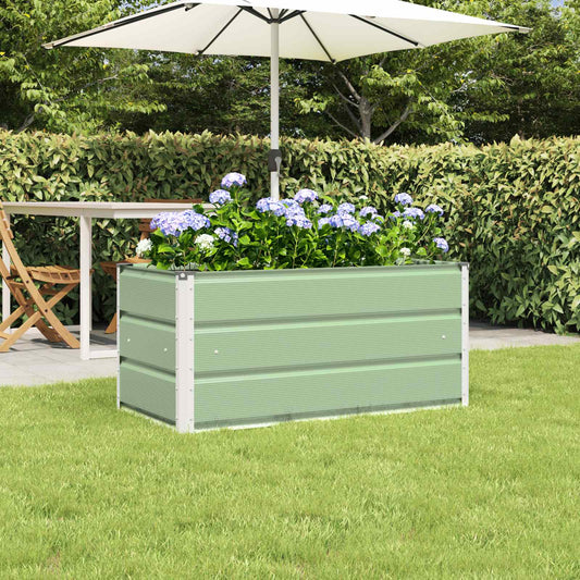 Planter Pastel Green 100 x 50 x 45 cm Galvanised Steel