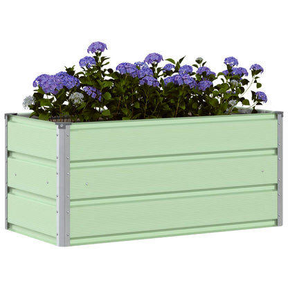 Planter Pastel Green 100 x 50 x 45 cm Galvanised Steel