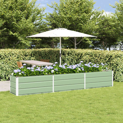 Planter Pastel Green 290 x 50 x 45 cm Galvanised Steel