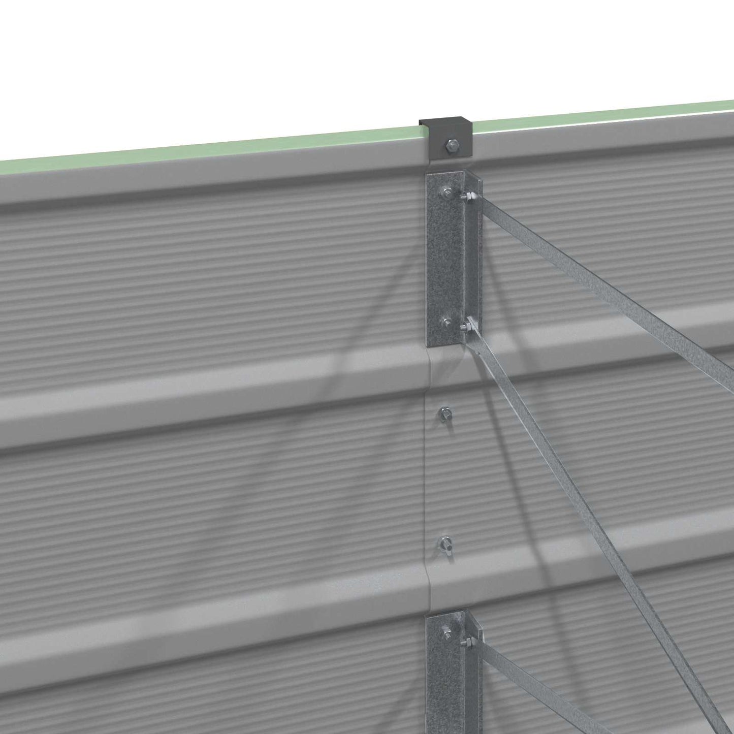 Planter Pastel Green 480 x 50 x 45 cm Galvanised Steel
