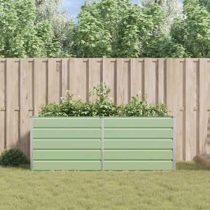 Planter Pastel Green 195 x 100 x 75 cm Galvanised Steel