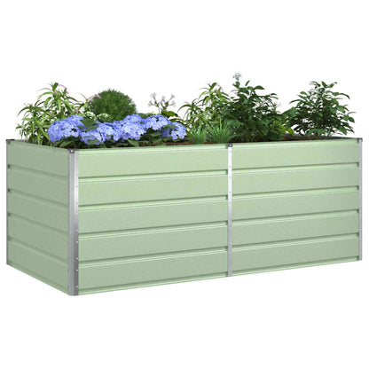 Planter Pastel Green 195 x 100 x 75 cm Galvanised Steel
