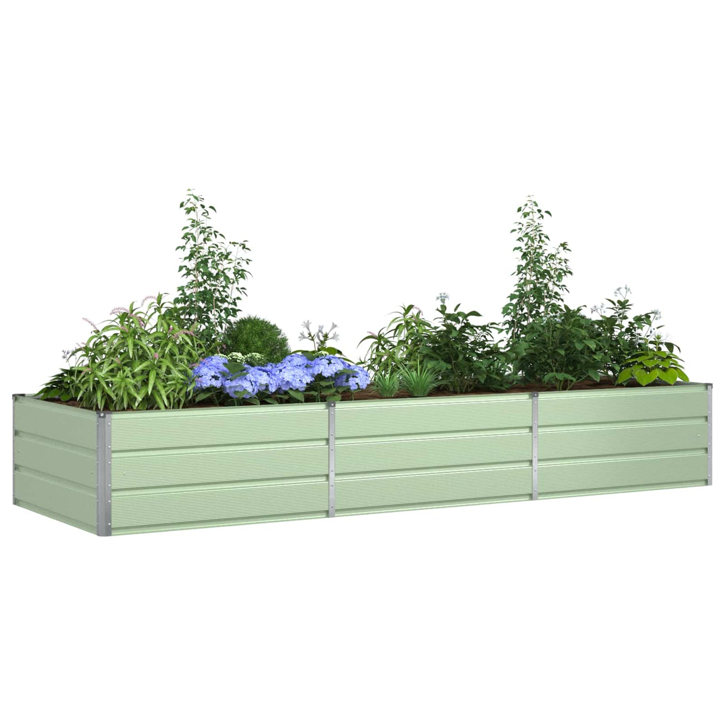 Planter Pastel Green 290 x 100 x 45 cm Galvanised Steel