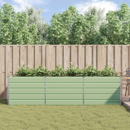 Planter Pastel Green 290 x 100 x 75 cm Galvanised Steel