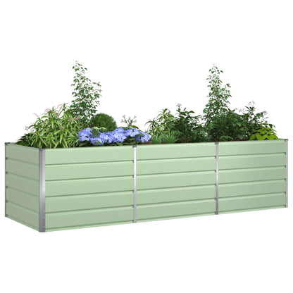 Planter Pastel Green 290 x 100 x 75 cm Galvanised Steel