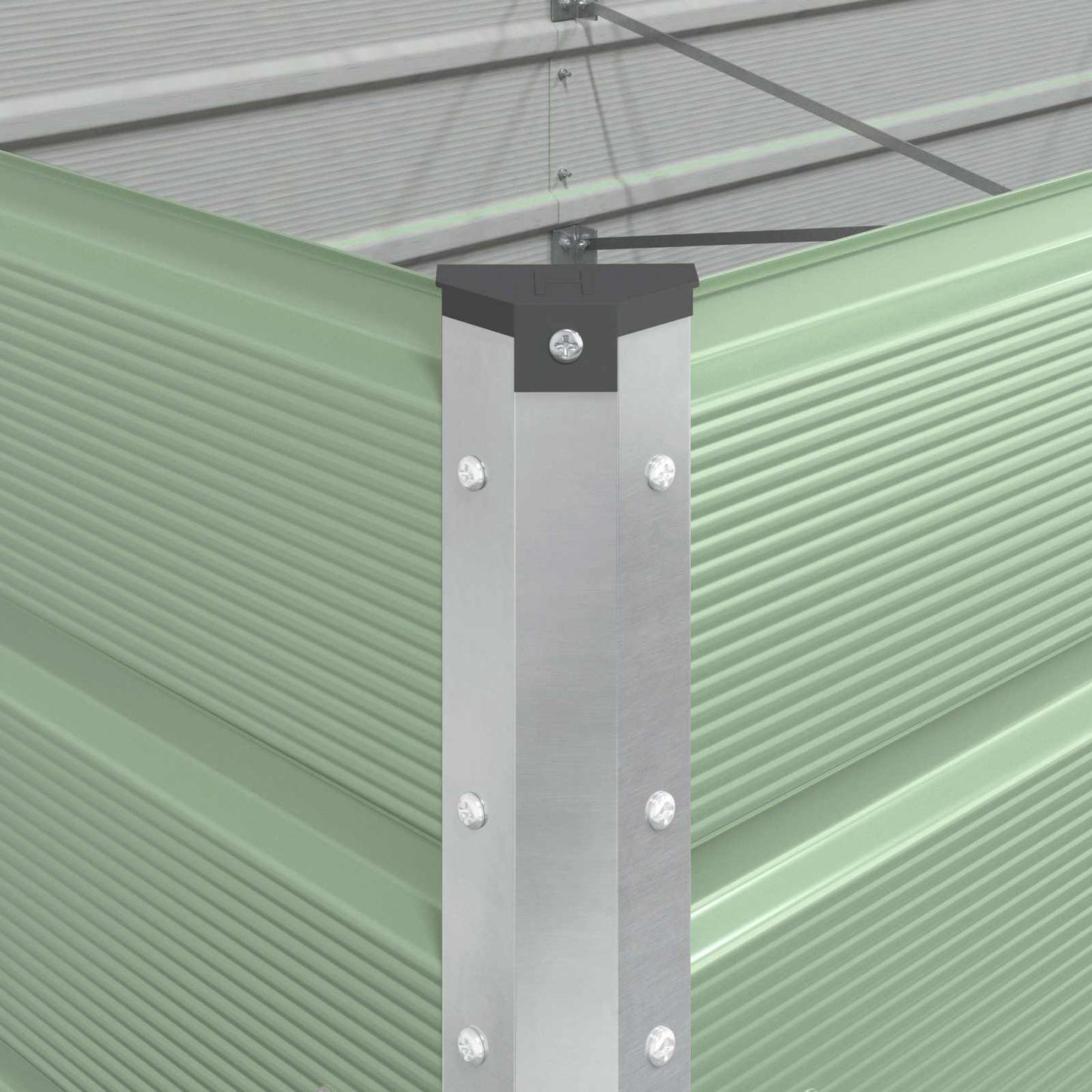 Planter Pastel Green 385 x 100 x 45 cm Galvanised Steel