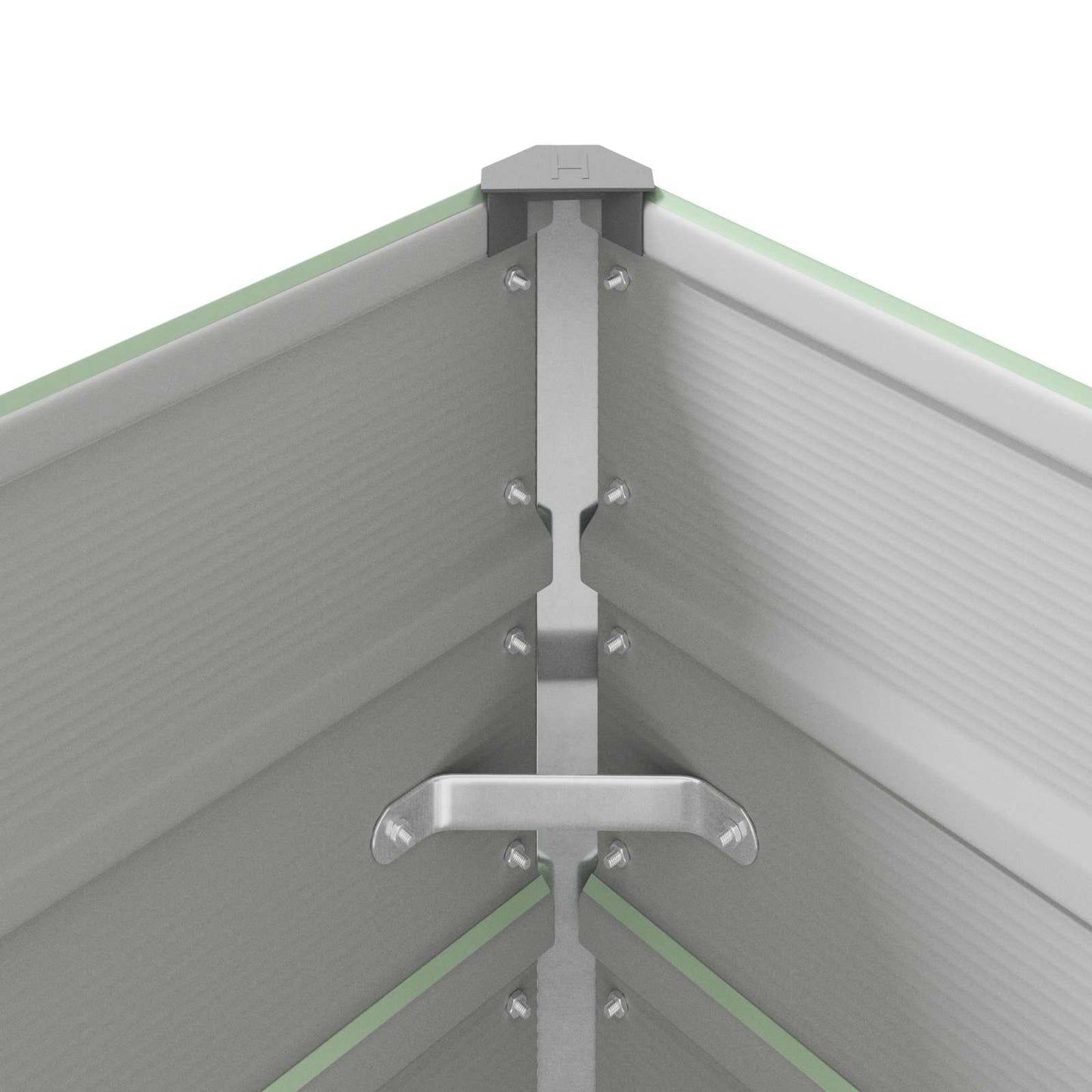 Planter Pastel Green 385 x 100 x 75 cm Galvanised Steel