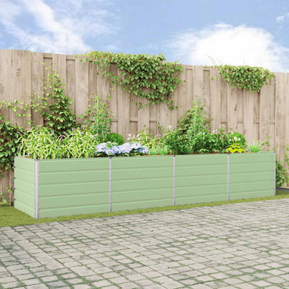 Planter Pastel Green 385 x 100 x 75 cm Galvanised Steel