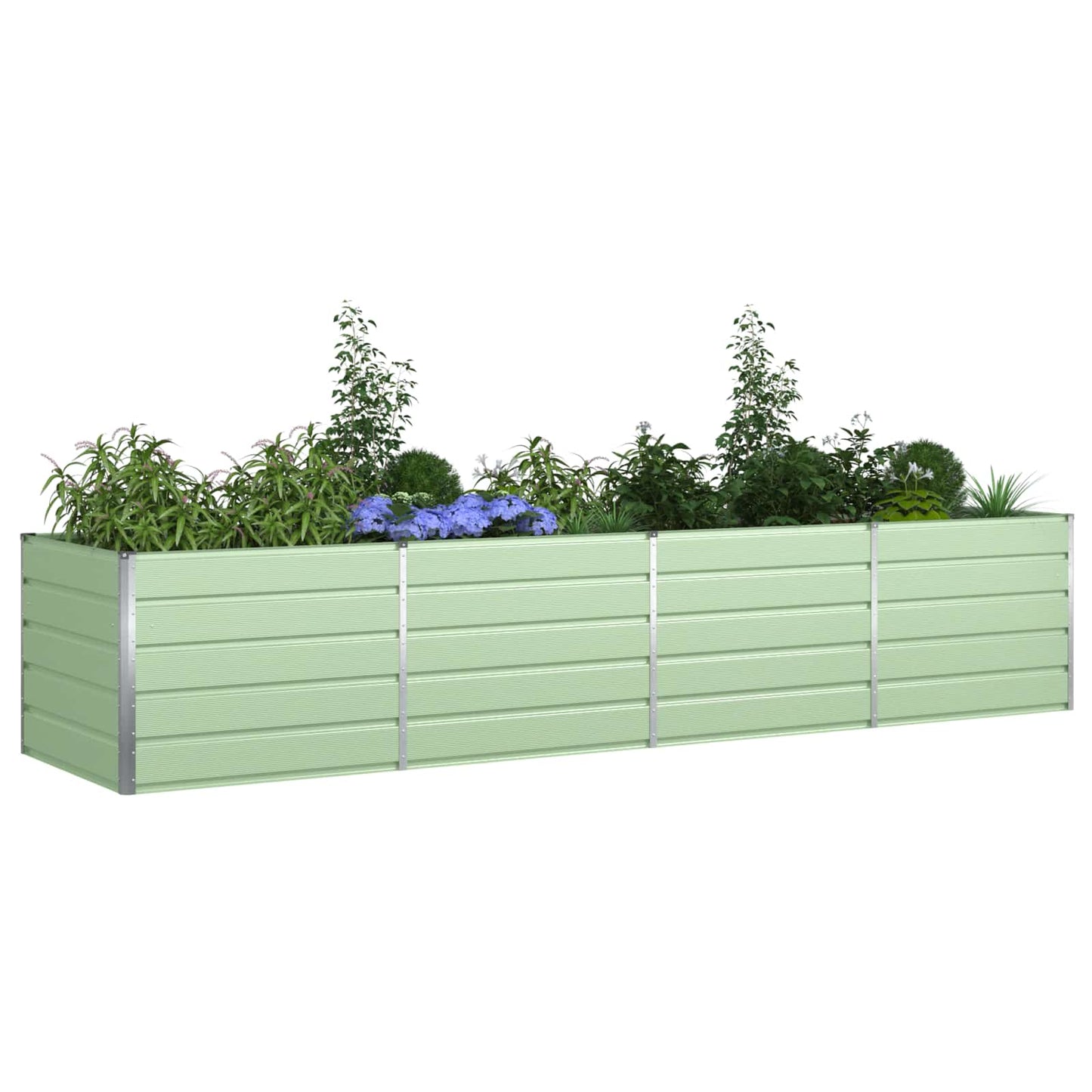 Planter Pastel Green 385 x 100 x 75 cm Galvanised Steel
