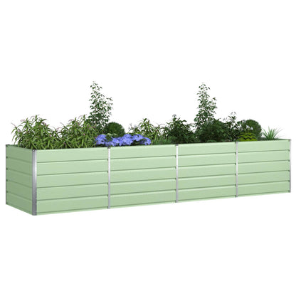Planter Pastel Green 385 x 100 x 75 cm Galvanised Steel