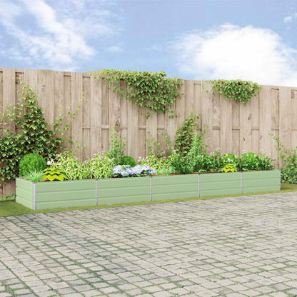 Planter Pastel Green 480 x 100 x 45 cm Galvanised Steel