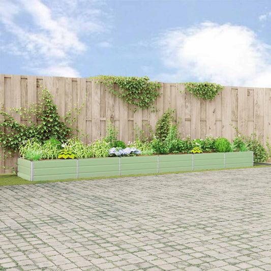 Planter Pastel Green 580 x 100 x 45 cm Galvanised Steel