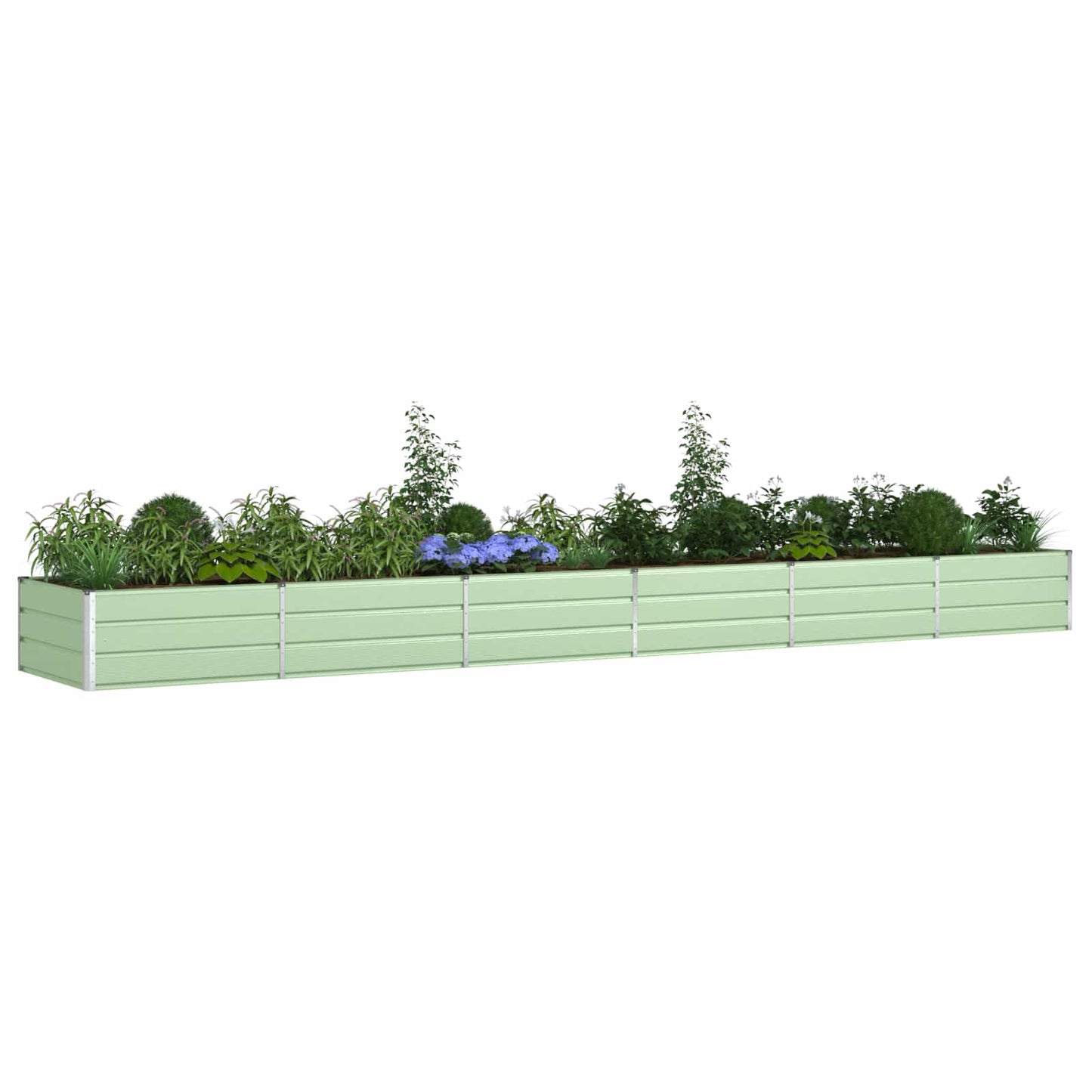 Planter Pastel Green 580 x 100 x 45 cm Galvanised Steel