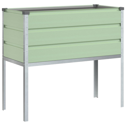 Planter Pastel Green 100 x 45 x 90 cm Galvanised Steel
