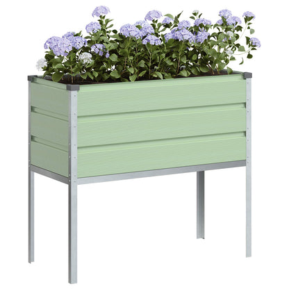 Planter Pastel Green 100 x 45 x 90 cm Galvanised Steel