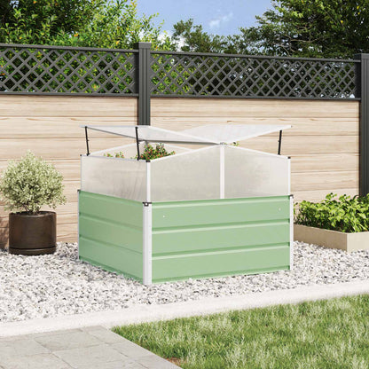 Planter Pastel Green 100 x 100 x 77 cm Galvanised Steel