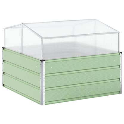 Planter Pastel Green 100 x 100 x 77 cm Galvanised Steel