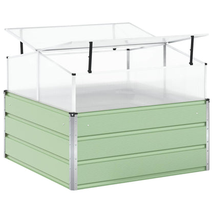 Planter Pastel Green 100 x 100 x 77 cm Galvanised Steel