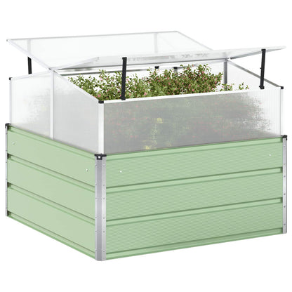 Planter Pastel Green 100 x 100 x 77 cm Galvanised Steel