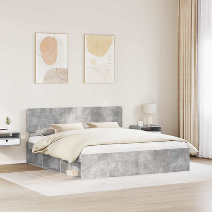 Bed Frame with Headboard Concerte 180 x 200 cm Solid Pine Wood
