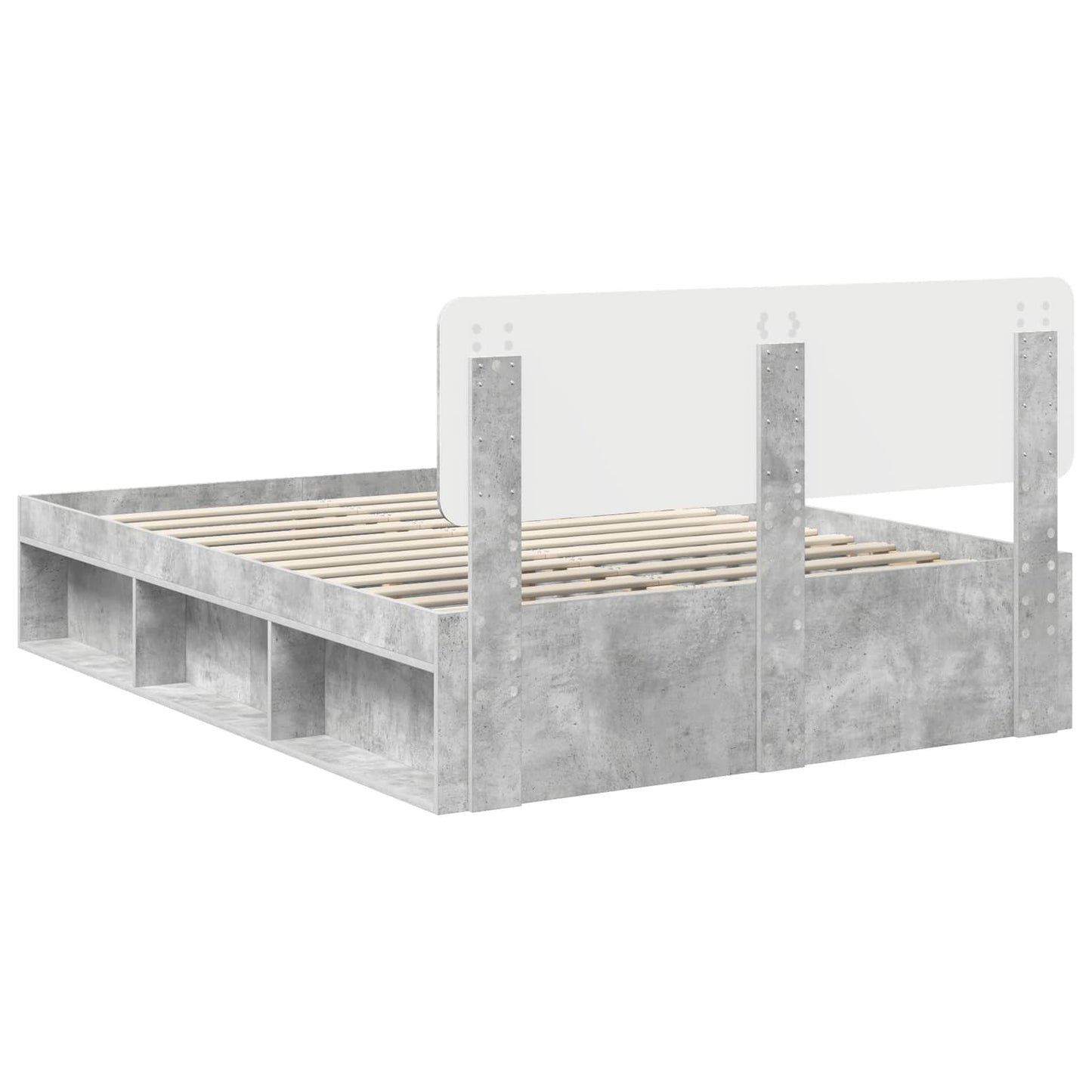 Bed Frame with Headboard Concerte 160 x 200 cm Solid Pine Wood