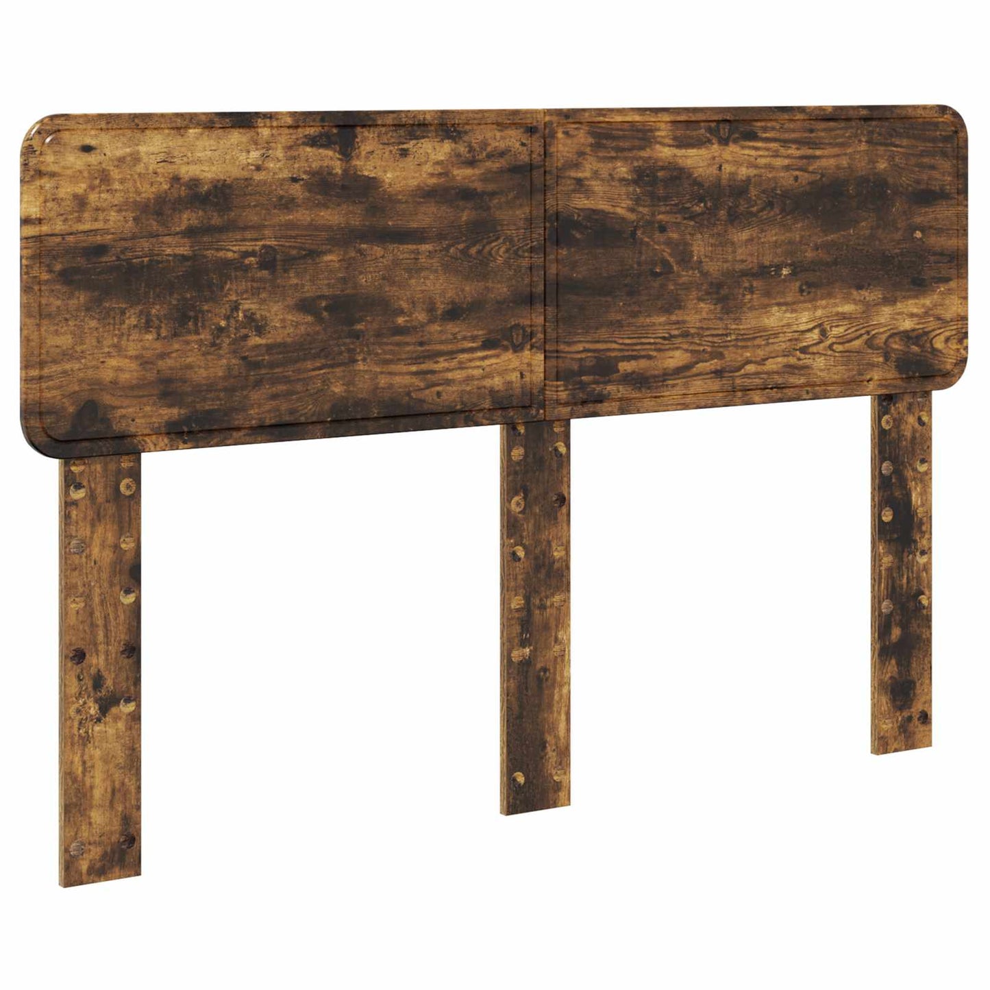 Bed Frame Smoked Oak 150 x 200 cm Solid Pine Wood