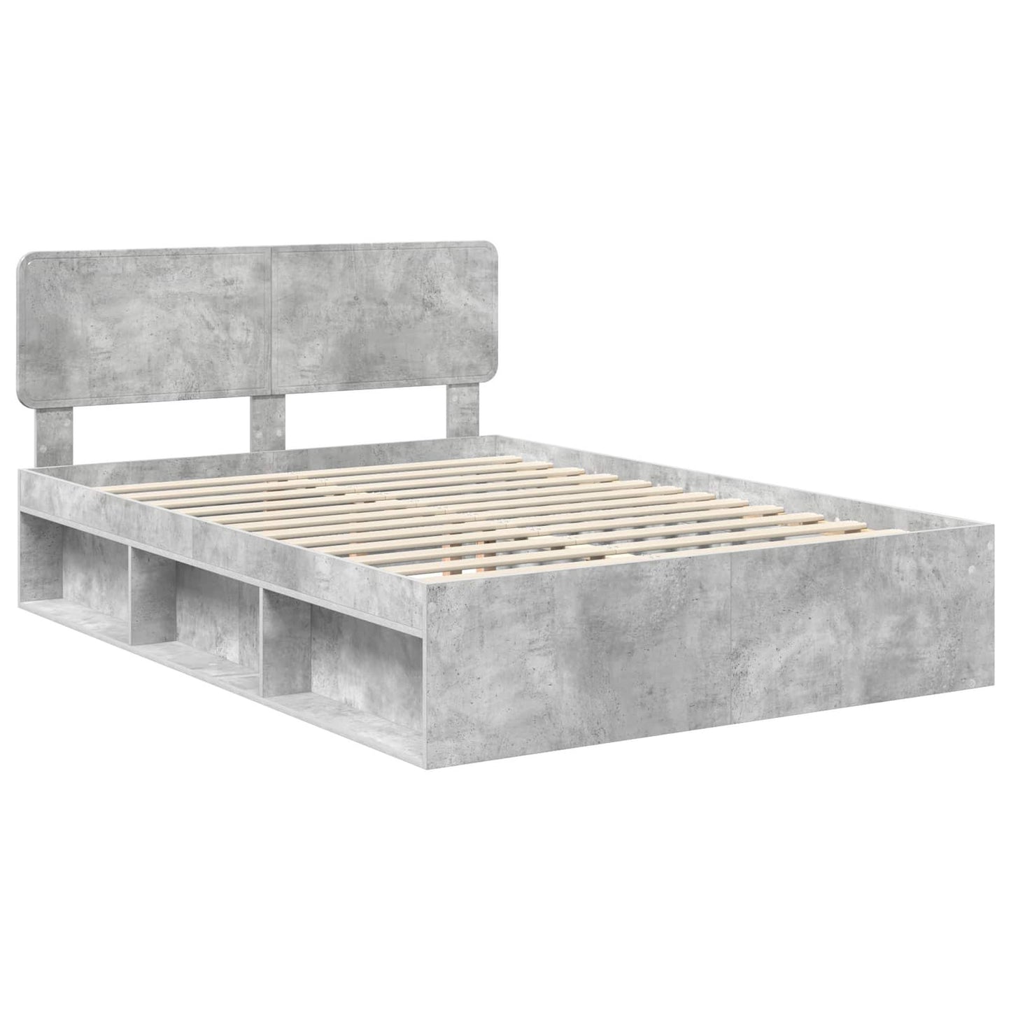 Bed Frame with Headboard Concerte 140 x 200 cm Solid Pine Wood