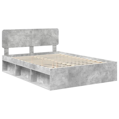Bed Frame with Headboard Concerte 140 x 200 cm Solid Pine Wood