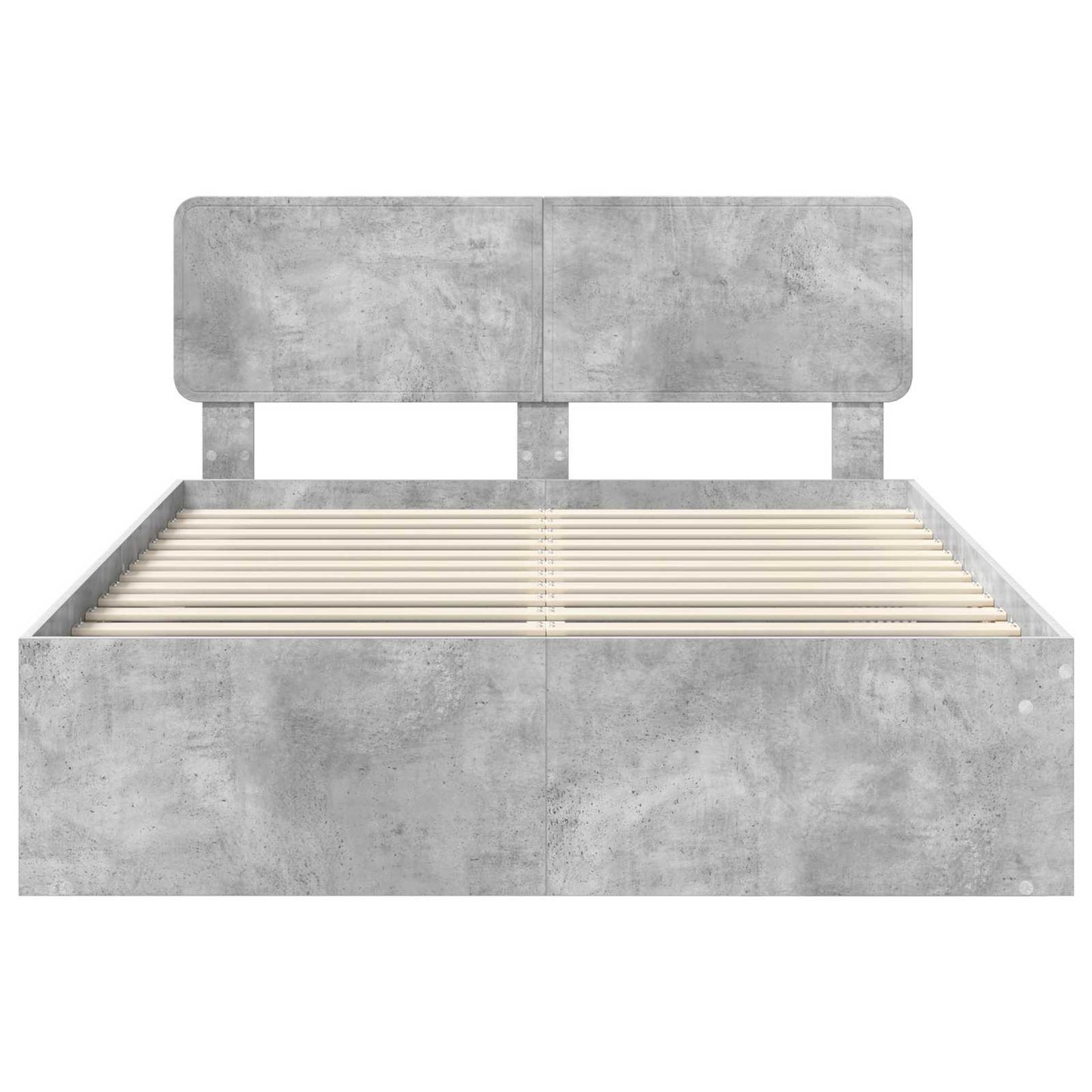 Bed Frame with Headboard Concerte 140 x 200 cm Solid Pine Wood