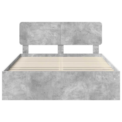 Bed Frame with Headboard Concerte 140 x 200 cm Solid Pine Wood