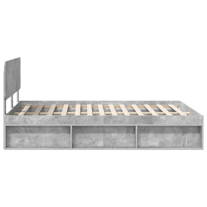 Bed Frame with Headboard Concerte 140 x 200 cm Solid Pine Wood