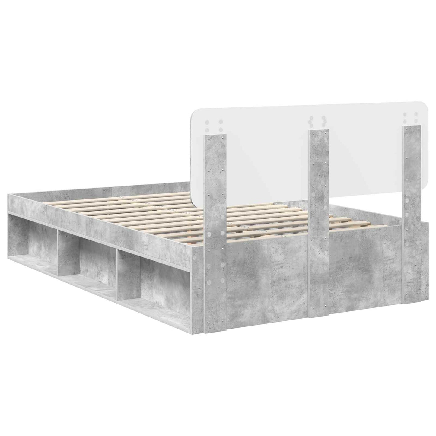 Bed Frame with Headboard Concerte 120 x 200 cm Solid Pine Wood