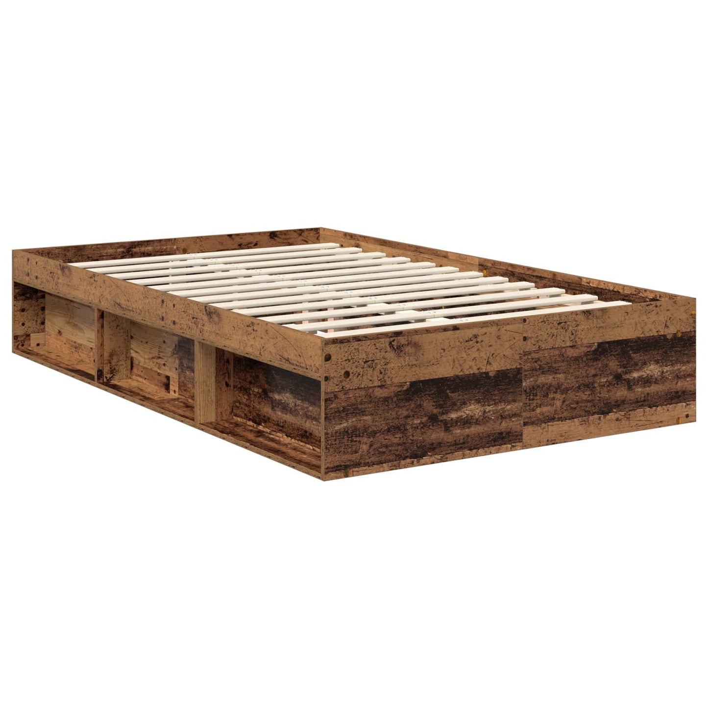 Bed Frame with Headboard Old Wood 120 x 200 cm Solid Pine Wood