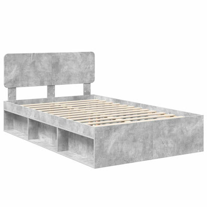 Bed Frame with Headboard Concerte 120 x 190 cm Solid Pine Wood