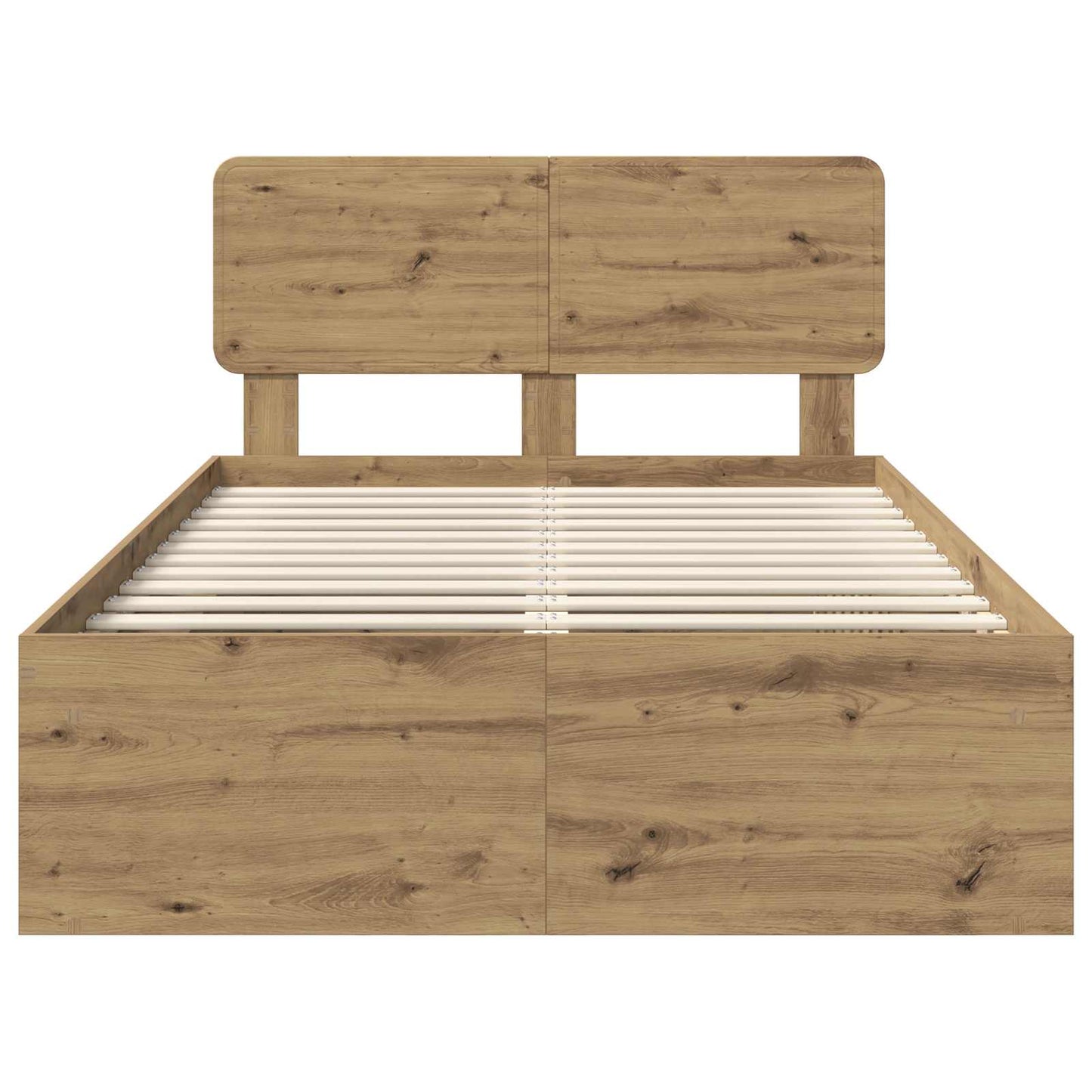 Bed Frame Artisian Oak 120 x 190 cm Solid Pine Wood