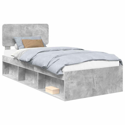 Bed Frame Concerte Grey 100 x 200 cm Solid Pine Wood