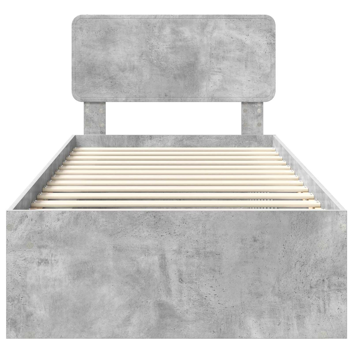 Bed Frame Concerte Grey 100 x 200 cm Solid Pine Wood