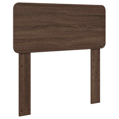 Bed Frame with Headboard Brown Oak 100 x 200 cm Solid Pine Wood