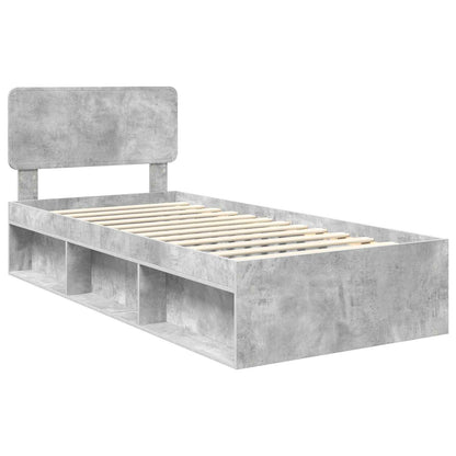 Bed Frame with Headboard Concerte 90 x 200 cm Solid Pine Wood