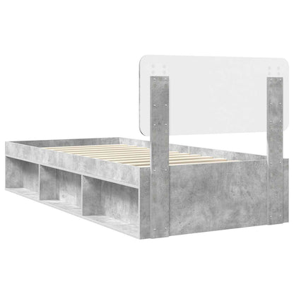 Bed Frame with Headboard Concerte 90 x 200 cm Solid Pine Wood