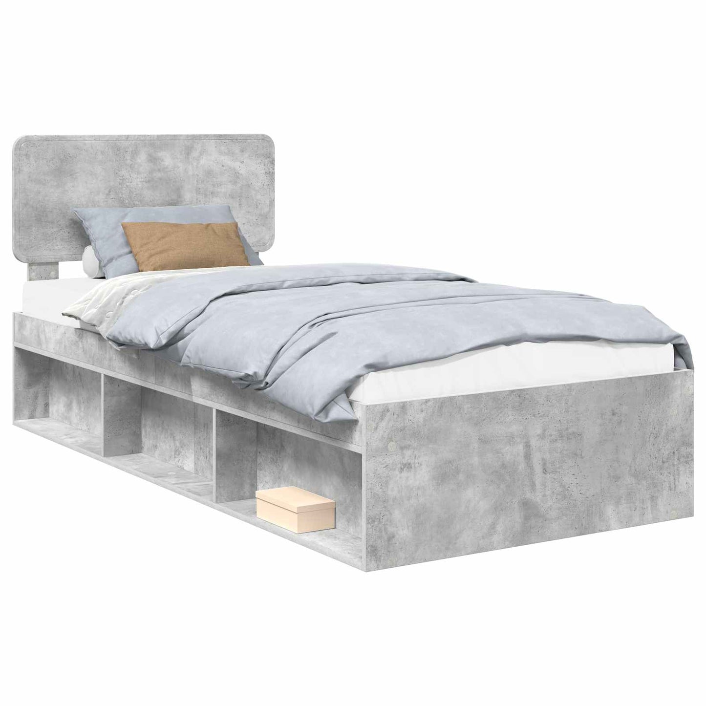 Bed Frame Concerte Grey 90 x 190 cm Solid Pine Wood