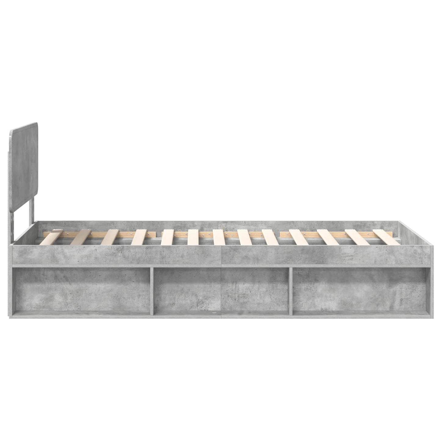 Bed Frame Concerte Grey 90 x 190 cm Solid Pine Wood