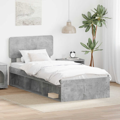 Bed Frame Concerte Grey 75 x 190 cm Solid Pine Wood