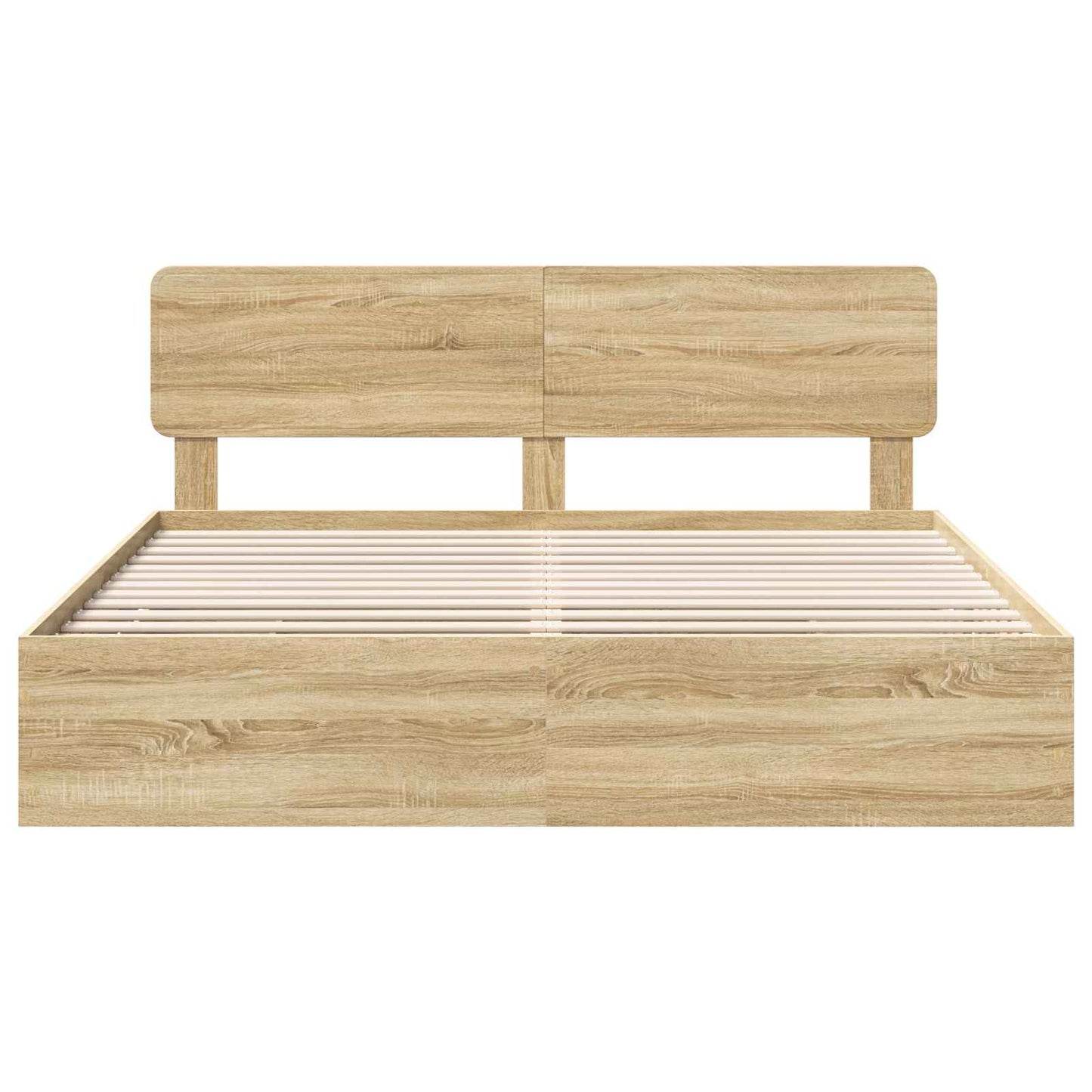 Bed Frame with Drawer Sonoma Oak 200 x 200 cm Engineered Wood
