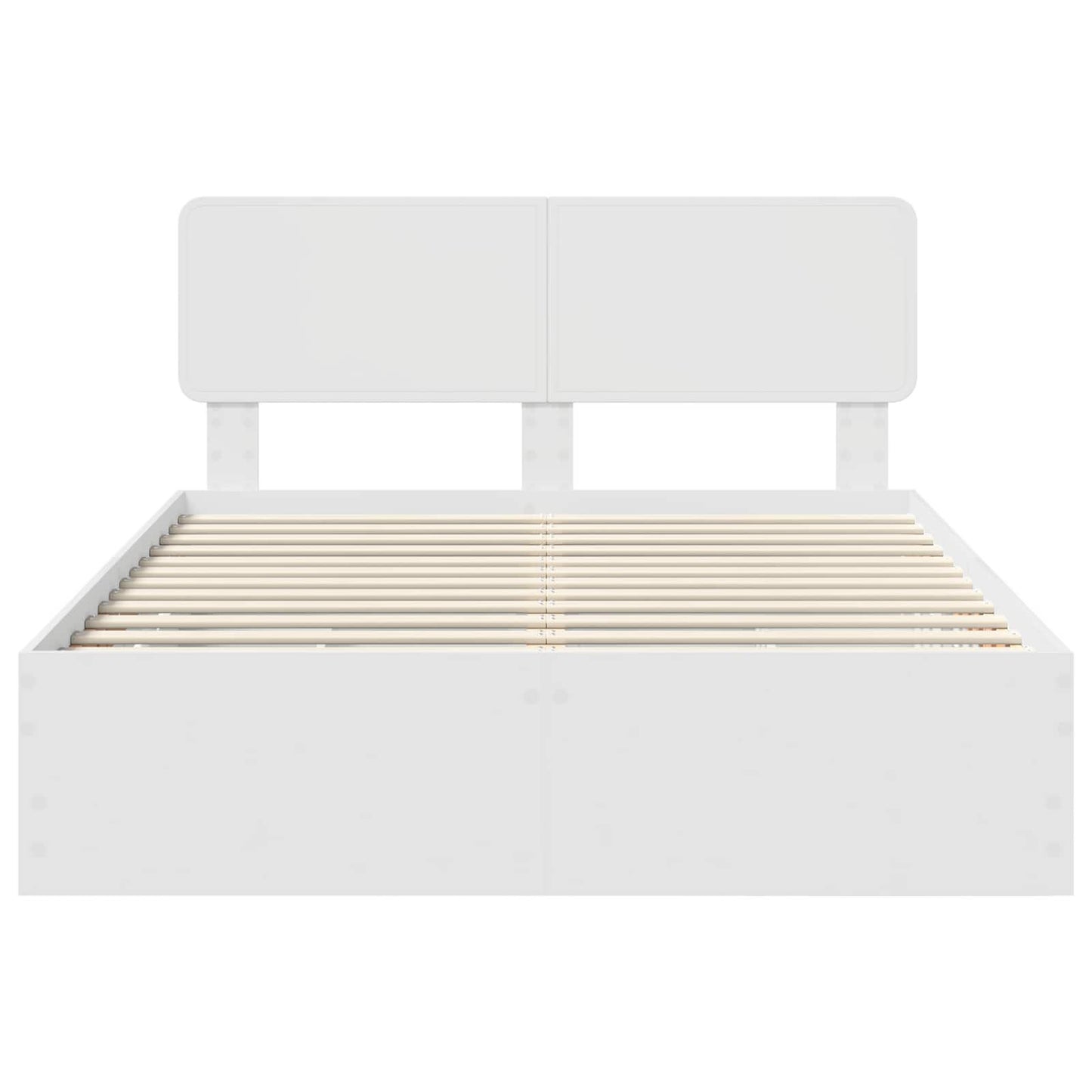 Bed Frame with Drawer White 140 x 190 cm Engineered Wood