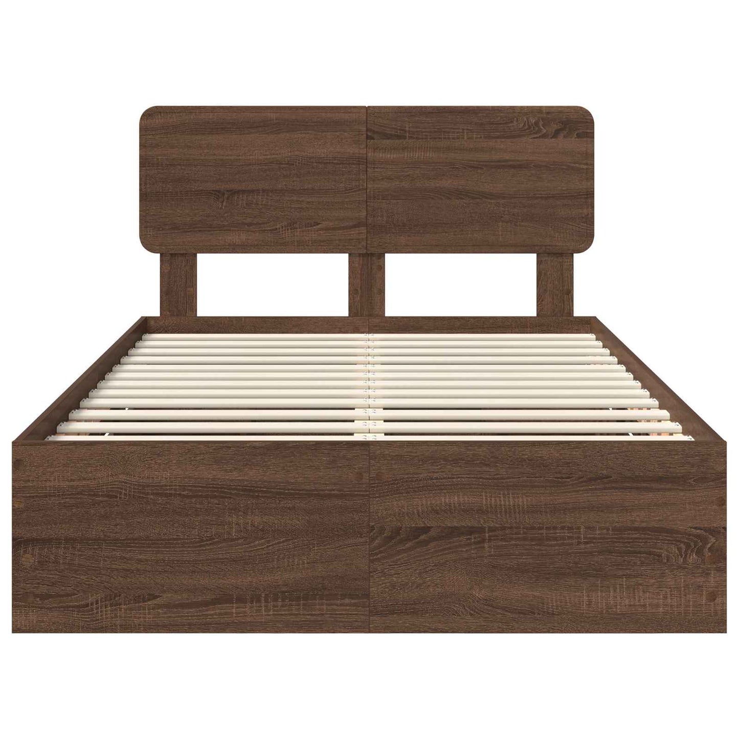 Bed Frame with Drawer Brown Oak 135 x 190 cm Engineered Wood