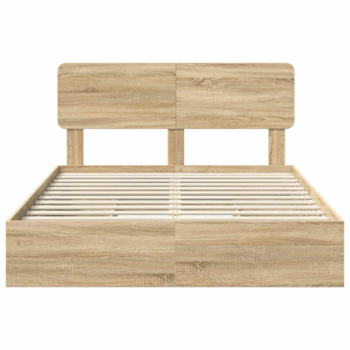 Storage Bed with Drawer Sonoma Oak 140 x 200 cm Engineered Wood