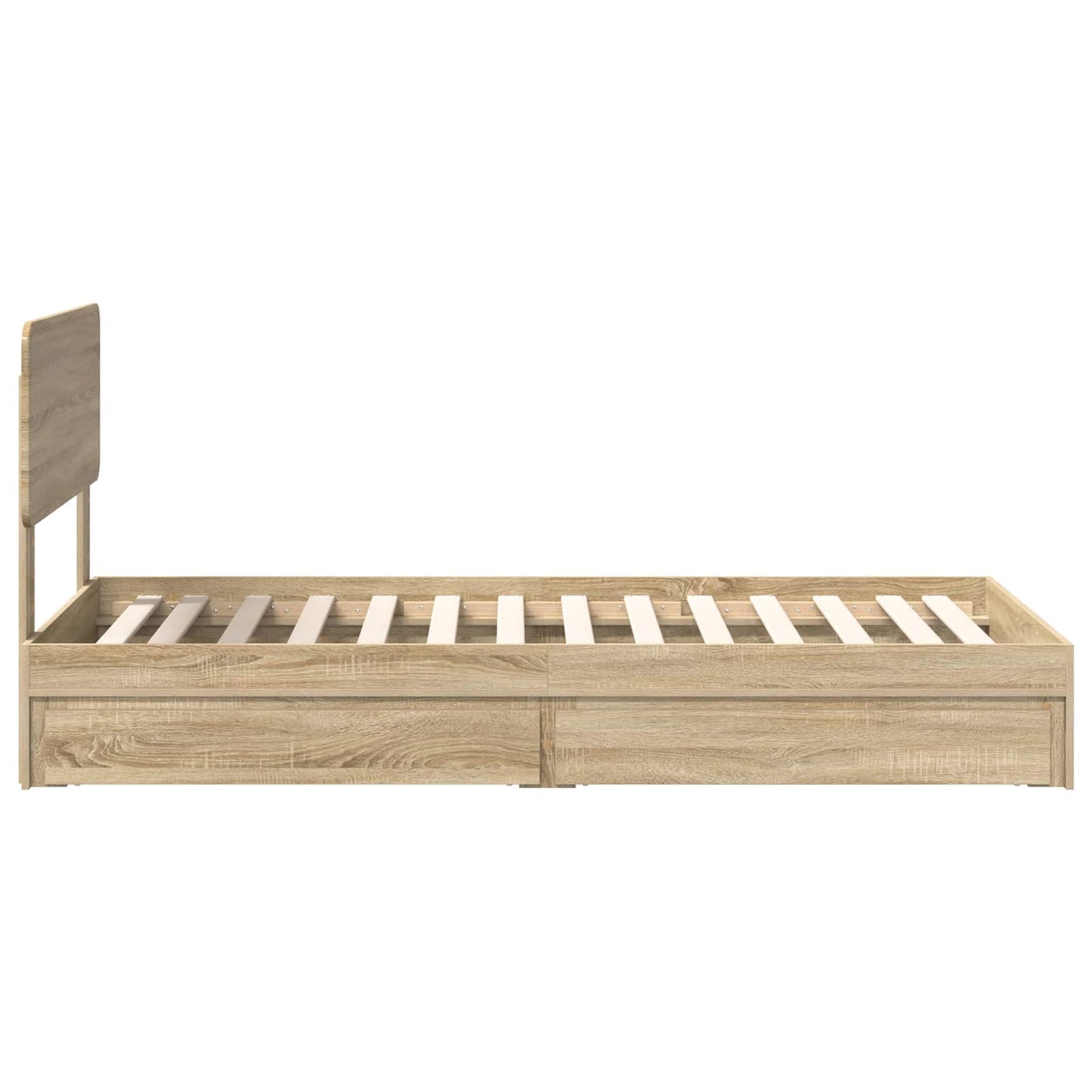 Storage Bed with Drawer Sonoma Oak 90 x 190 cm Engineered Wood